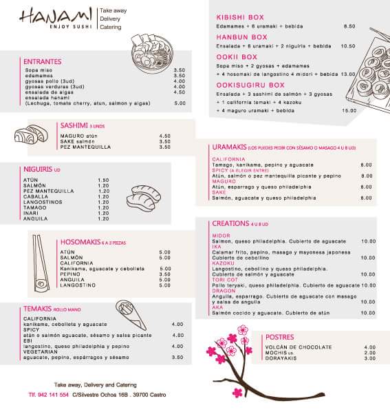 Menu Restaurante Hanami Castro-7